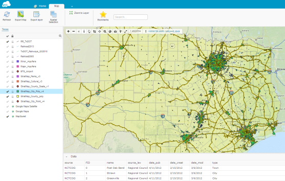 screenshot of Map Viewer